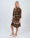 SALONI Clothing Small | US 4 Printed Button Down Dress