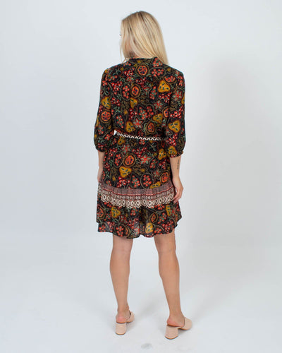 SALONI Clothing Small | US 4 Printed Button Down Dress