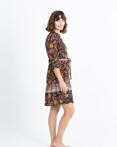 SALONI Clothing Small | US 4 Printed Button Down Dress