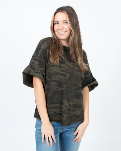 Sanctuary Clothing Small Camo Print Blouse