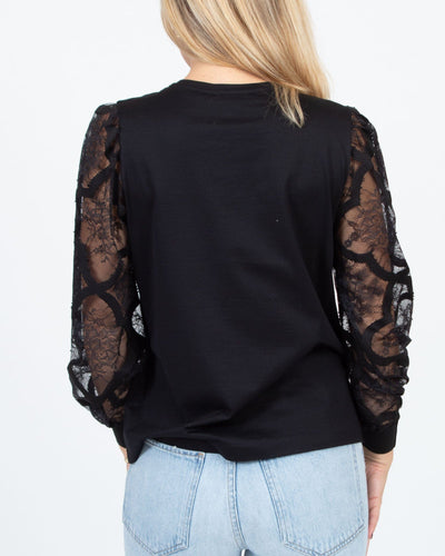 Sandro Clothing XS | US 2 Lace Sleeve Blouse