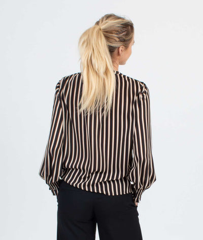 Scotch & Soda Clothing Medium Stripe Henley Crossover Blouse