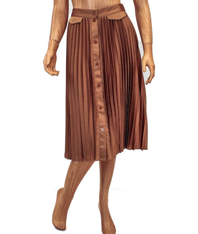 Scotch & Soda Clothing Small Pleated Button Down Skirt