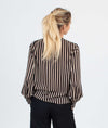 Scotch & Soda Clothing Small Stripe Henley Crossover Blouse