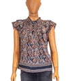 Sea New York Clothing Small | US 4 Printed Cap Sleeve Blouse