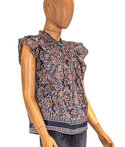 Sea New York Clothing Small | US 4 Printed Cap Sleeve Blouse
