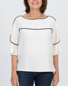 See by Chloé Clothing XL | US XL I FR 42 Short Sleeve Cream Blouse