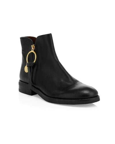 See by Chloé Shoes Small | US 7 I IT 37 Louise Leather Ankle Flat Boots