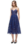 SELF-PORTRAIT Clothing Small | US 4 "Cobalt Azaelea" Dress