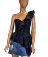 SELF-PORTRAIT Clothing XS | US 2 "Metallic Fil Coupe" Top