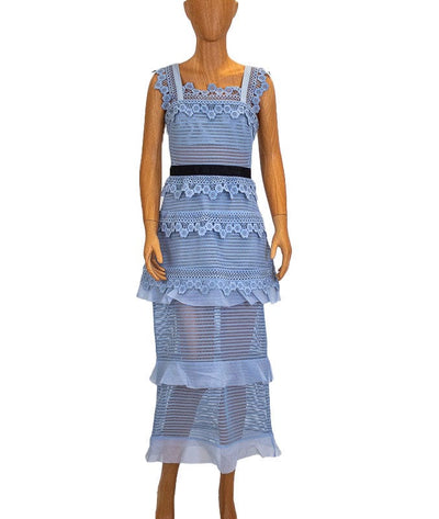 SELF-PORTRAIT Clothing XS | US 2 "Petunia Panelled" Midi Dress