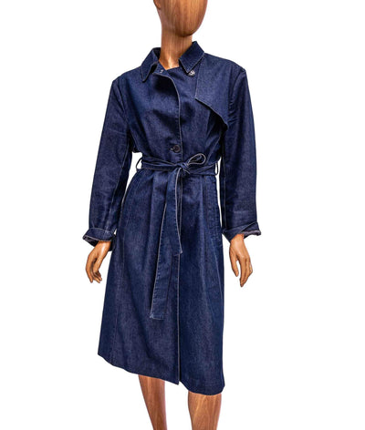 Sergio Valente Clothing Large Trench Coat with Button Closure and Waist Tie