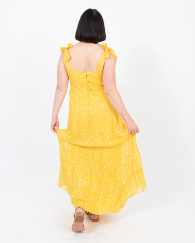 SÉZANE Clothing Medium | US 8 I IT 38 Metallic Yellow Dress