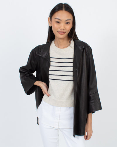 Sharon Roth Clothing XS Belted Leather Jacket