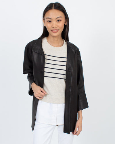 Sharon Roth Clothing XS Belted Leather Jacket