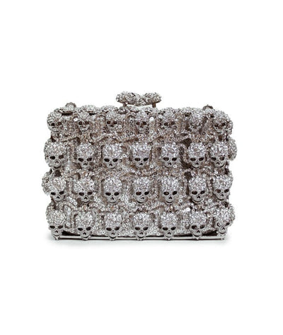 Shay Accessories Bags One Size Swarovski Skull Clutch