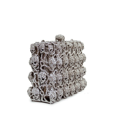 Shay Accessories Bags One Size Swarovski Skull Clutch