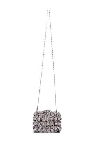 Shay Accessories Bags One Size Swarovski Skull Clutch