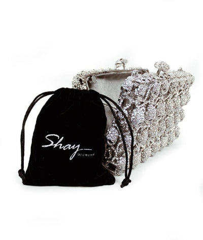 Shay Accessories Bags One Size Swarovski Skull Clutch