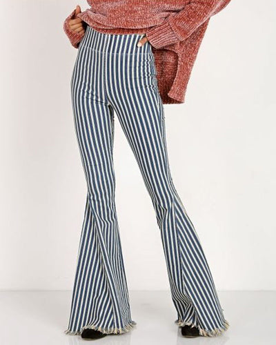 Show Me Your Mumu Clothing XS "Berkeley Bells" Striped Pants