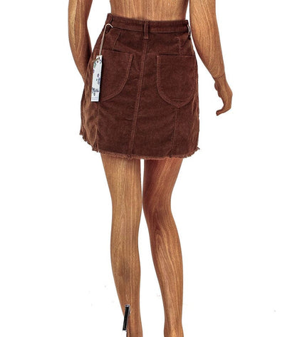 Show Me Your Mumu Clothing XS Corduroy Button Front Mini Skirt
