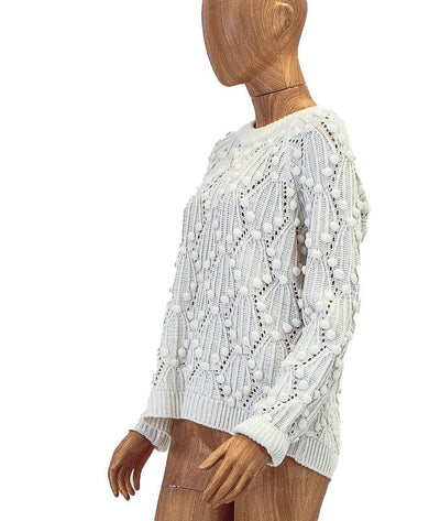Show Me Your Mumu Clothing XS Oversized Knit Sweater with Balls