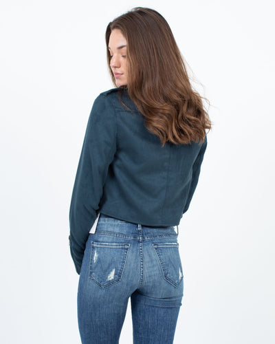 Show Me Your Mumu Clothing XS Suede Moto Jacket