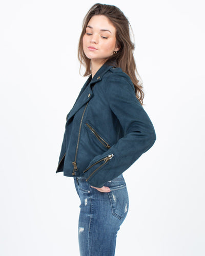 Show Me Your Mumu Clothing XS Suede Moto Jacket
