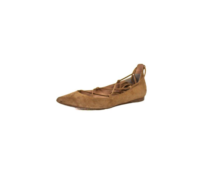 Sigerson Morrison Shoes Small | US 7 Suede Pointed Toe Ankle Wrap Flats