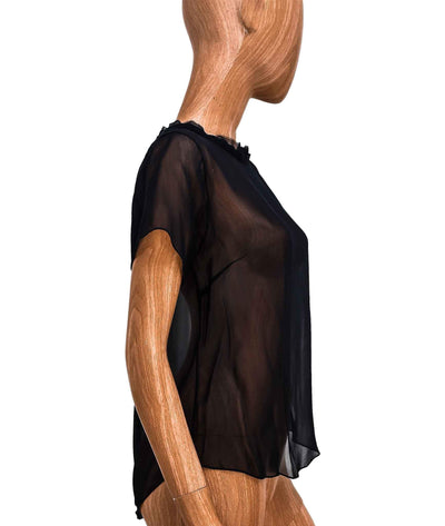 SIR Clothing Small Sheer Short Sleeve Blouse