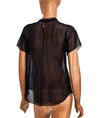 SIR Clothing Small Sheer Short Sleeve Blouse