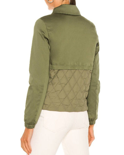Soia & Kyo Clothing Medium "Lori" mixed Media Bomber Jacket