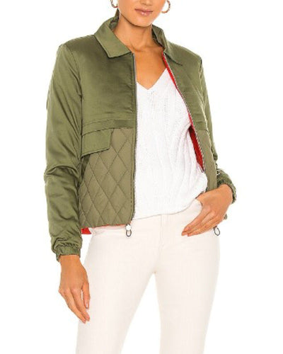 Soia & Kyo Clothing Medium "Lori" mixed Media Bomber Jacket
