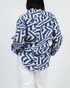 Solid & Striped Clothing Medium "Oxford" Long Sleeve Printed Tunic Blouse