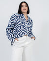 Solid & Striped Clothing Medium "Oxford" Long Sleeve Printed Tunic Blouse