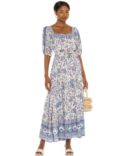 SPELL Clothing Medium "Folk" Square Neck Dress