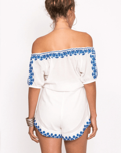 SPELL Clothing Small White Sheer Romper
