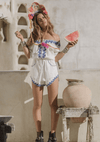 SPELL Clothing Small White Sheer Romper