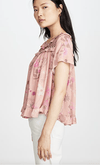 Spell & The Gypsy Collective Clothing Medium Pink Floral Blouse
