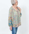 Spell & The Gypsy Collective Clothing Medium Printed Blouse with Keyhole Back