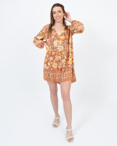 Spell & The Gypsy Collective Clothing Small Long Sleeve Mini Shift Dress