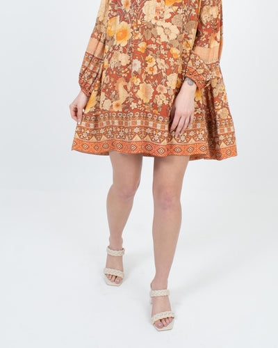 Spell & The Gypsy Collective Clothing Small Long Sleeve Mini Shift Dress