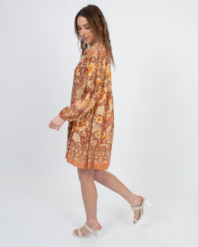 Spell & The Gypsy Collective Clothing Small Long Sleeve Mini Shift Dress