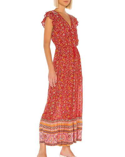 Spell & The Gypsy Collective Clothing Small Red Dahlia Jumpsuit