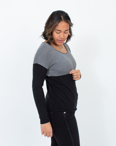 Cashmere Color Block Sweater The Revury
