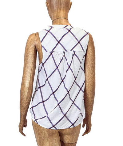 Splendid Clothing Small Sleeveless Plaid Snap Button Top