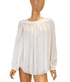 Sportmax Clothing Small Sheer Pleated Blouse