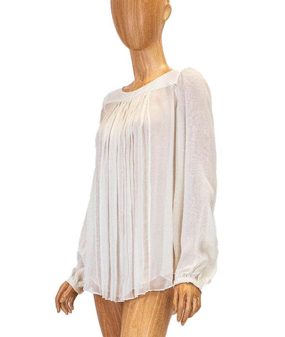 Sportmax Clothing Small Sheer Pleated Blouse