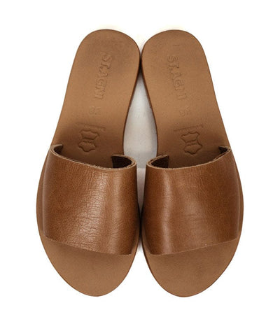 St. Agni Shoes Medium | US 8 I IT 38 Tan Leather Slides
