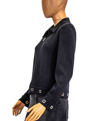 St. John Clothing Large | US 10 Collared Knit Jacket